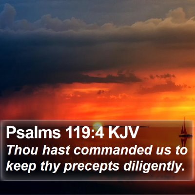 Psalms 119:4 KJV Bible Verse Image