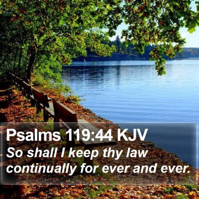 Psalms 119:44 KJV Bible Verse Image