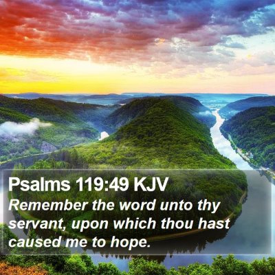Psalms 119:49 KJV Bible Verse Image