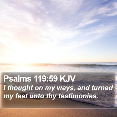 Psalms 119:59 KJV Bible Verse Image