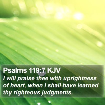 Psalms 119:7 KJV Bible Verse Image
