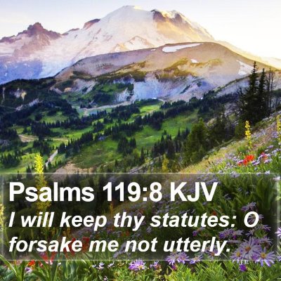 Psalms 119:8 KJV Bible Verse Image