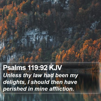 Psalms 119:92 KJV Bible Verse Image