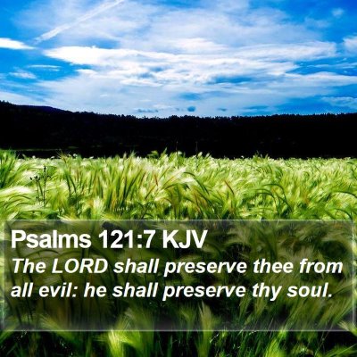Psalms 121:7 KJV Bible Verse Image