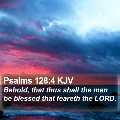 Psalms 128:4 KJV Bible Verse Image