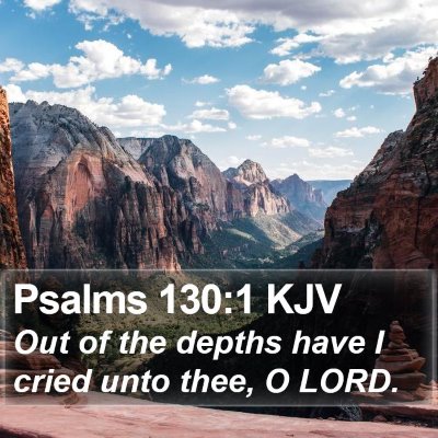 Psalms 130:1 KJV Bible Verse Image