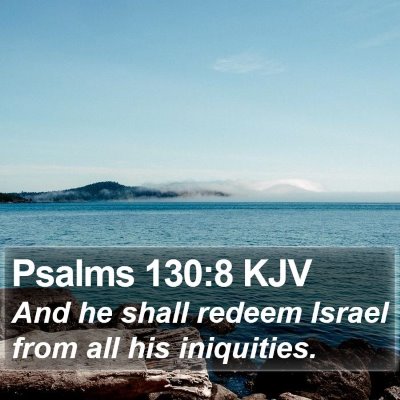 Psalms 130:8 KJV Bible Verse Image