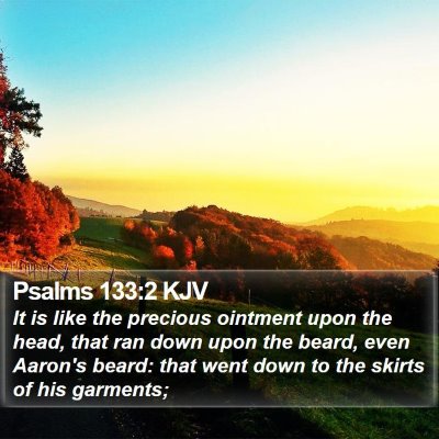 Psalms 133:2 KJV Bible Verse Image