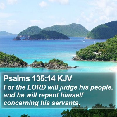 Psalms 135:14 KJV Bible Verse Image