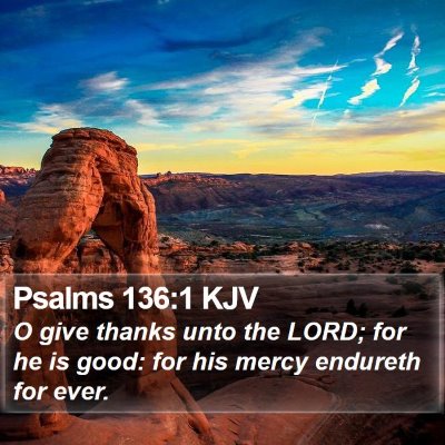 Psalms 136:1 KJV Bible Verse Image