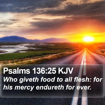 Psalms 136:25 KJV Bible Verse Image