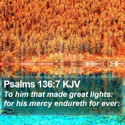 Psalms 136:7 KJV Bible Verse Image