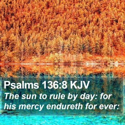 Psalms 136:8 KJV Bible Verse Image