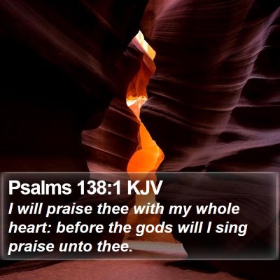 Psalms 138:1 KJV Bible Verse Image