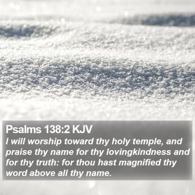 Psalms 138:2 KJV Bible Verse Image