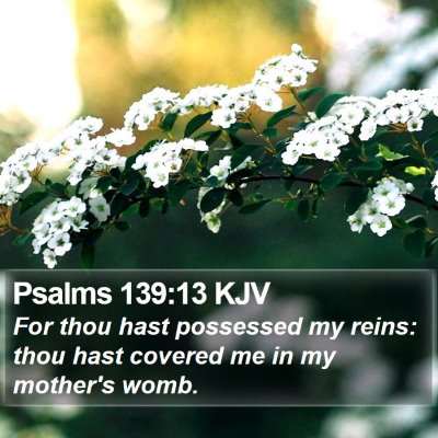 Psalms 139:13 KJV Bible Verse Image