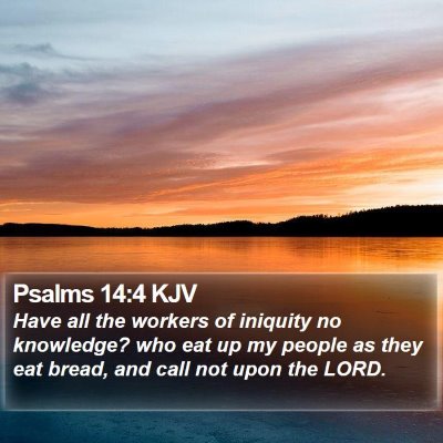 Psalms 14:4 KJV Bible Verse Image