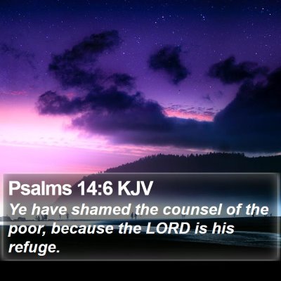 Psalms 14:6 KJV Bible Verse Image