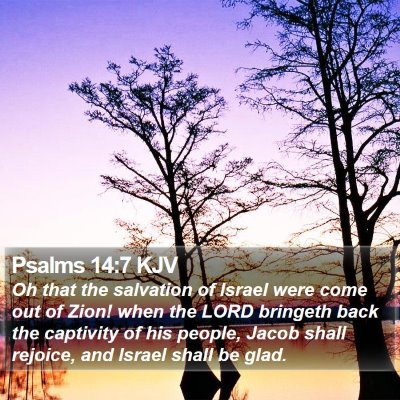 Psalms 14:7 KJV Bible Verse Image