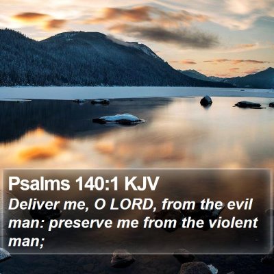 Psalms 140:1 KJV Bible Verse Image