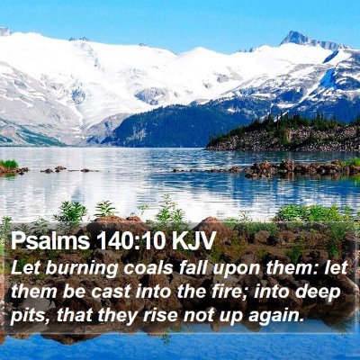 Psalms 140:10 KJV Bible Verse Image