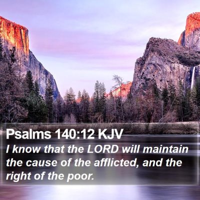 Psalms 140:12 KJV Bible Verse Image