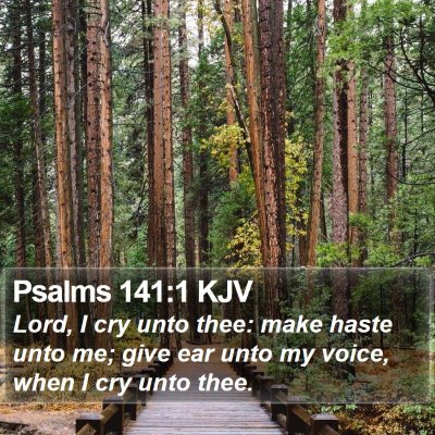 Psalms 141:1 KJV Bible Verse Image