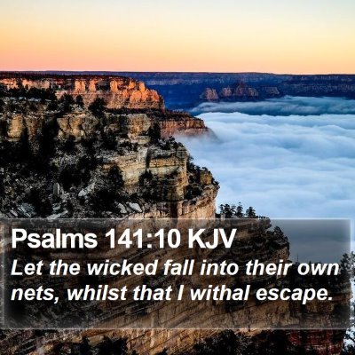 Psalms 141:10 KJV Bible Verse Image