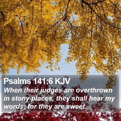 Psalms 141:6 KJV Bible Verse Image