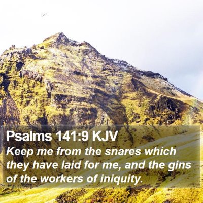 Psalms 141:9 KJV Bible Verse Image
