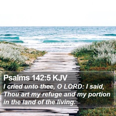 Psalms 142:5 KJV Bible Verse Image