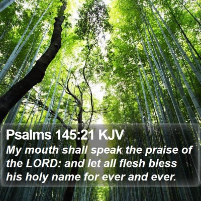 Psalms 145:21 KJV Bible Verse Image