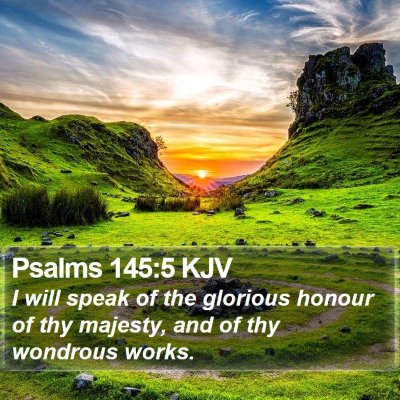 Psalms 145:5 KJV Bible Verse Image