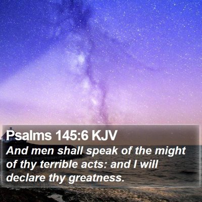Psalms 145:6 KJV Bible Verse Image