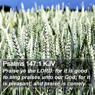 Psalms 147:1 KJV Bible Verse Image
