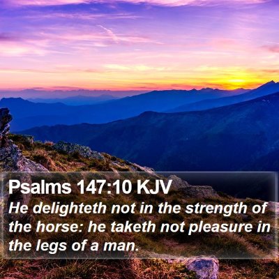 Psalms 147:10 KJV Bible Verse Image