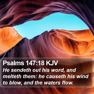 Psalms 147:18 KJV Bible Verse Image