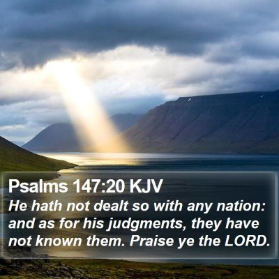 Psalms 147:20 KJV Bible Verse Image