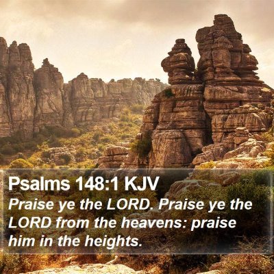 Psalms 148:1 KJV Bible Verse Image