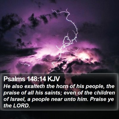 Psalms 148:14 KJV Bible Verse Image