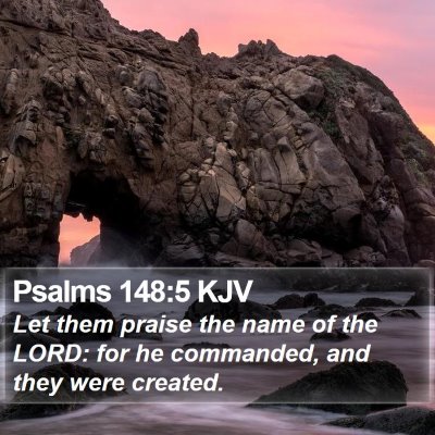 Psalms 148:5 KJV Bible Verse Image