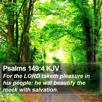 Psalms 149:4 KJV Bible Verse Image