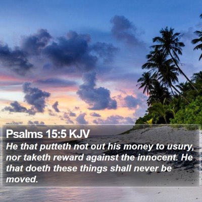 Psalms 15:5 KJV Bible Verse Image