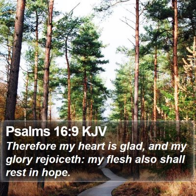 Psalms 16:9 KJV Bible Verse Image