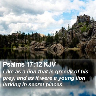 Psalms 17:12 KJV Bible Verse Image