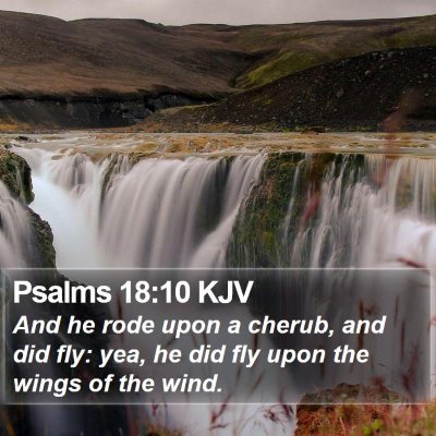 Psalms 18:10 KJV Bible Verse Image