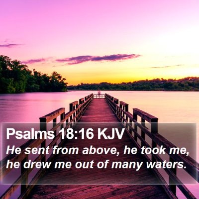 Psalms 18:16 KJV Bible Verse Image