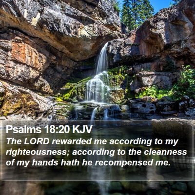 Psalms 18:20 KJV Bible Verse Image