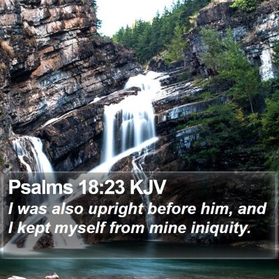 Psalms 18:23 KJV Bible Verse Image