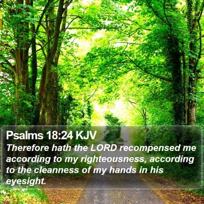 Psalms 18:24 KJV Bible Verse Image